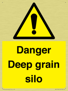 Danger Deep grain silo